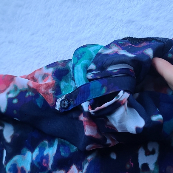 A.N.A. Hi-Low Tunic | Cuffed Sleeve | Sheer Blouse | Women's Size Small - Picture 3 of 9